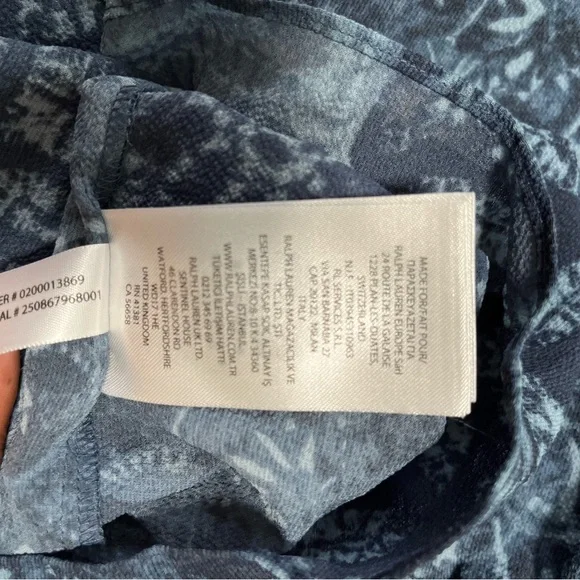 Lauren Ralph Lauren Blue Patterned Maxi Dress - Picture 9 of 12